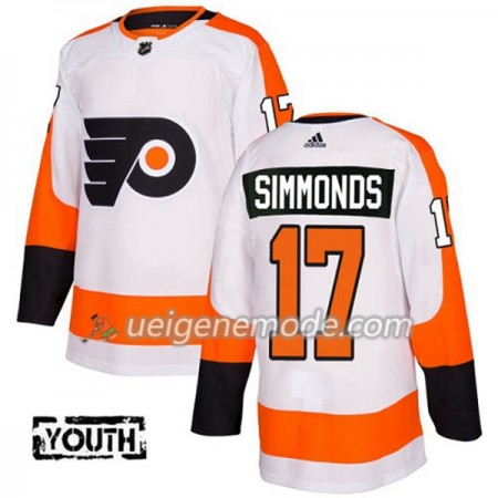Kinder Eishockey Philadelphia Flyers Trikot Wayne Simmonds 17 Adidas 2017-2018 Weiß Authentic